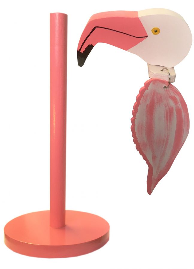 "Den rosa flamingo pappershanddukshållaren 