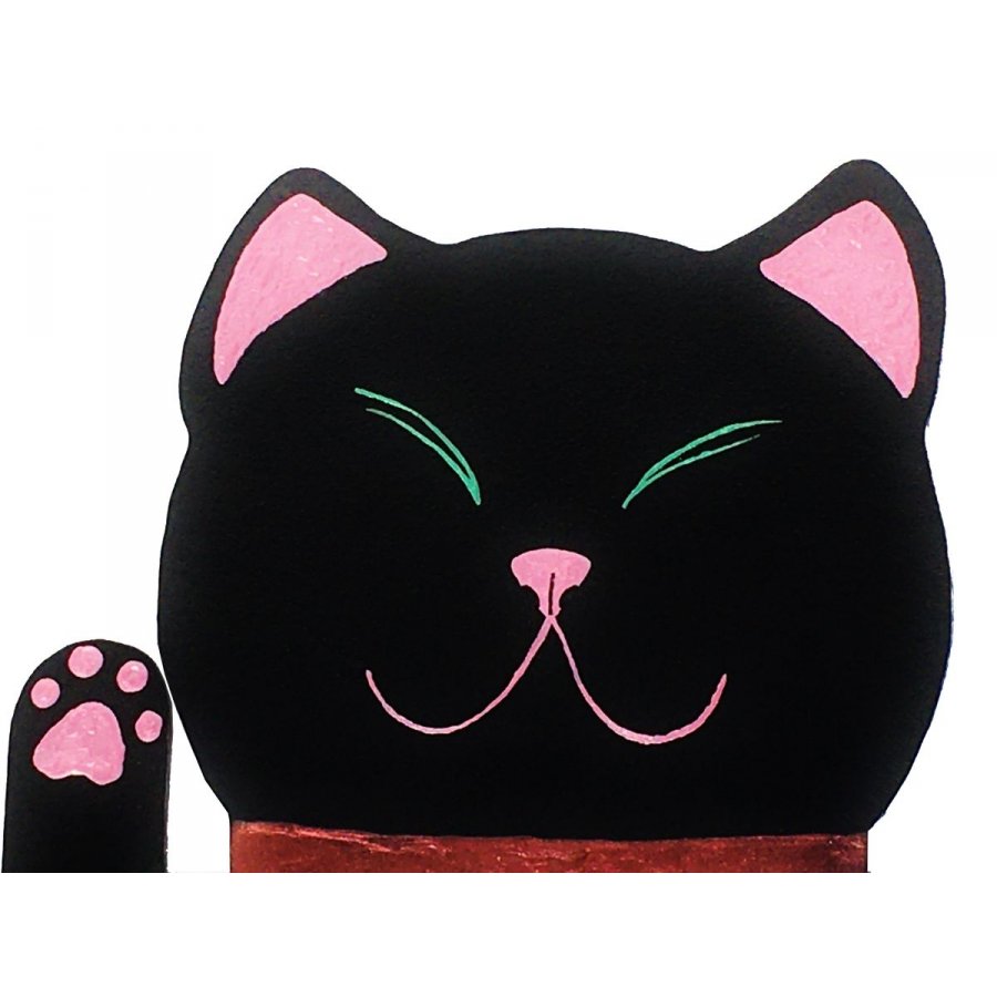Träklocka modell "Maneki-neko" Kinesisk katt
