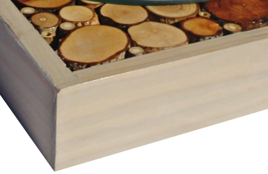 Rektangulär spegel 39 x 20 cm grå