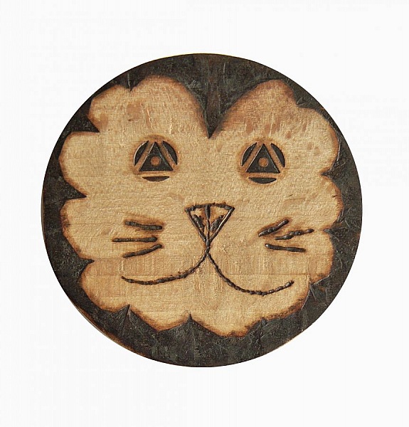 Flask&ouml;ppnare / flask&ouml;ppnare i boktr&auml; modell : lejon