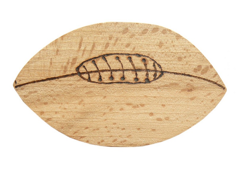 Flask&ouml;ppnare / flask&ouml;ppnare i boktr&auml; modell: rugbyboll