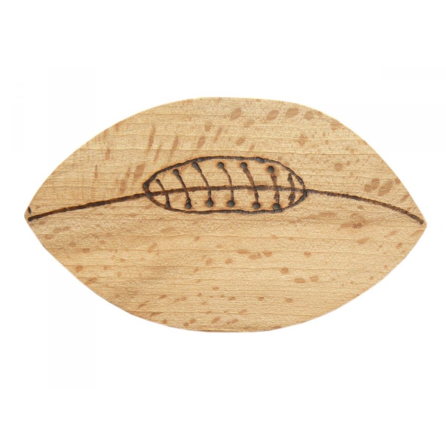 Flasköppnare / flasköppnare i bokträ modell: rugbyboll