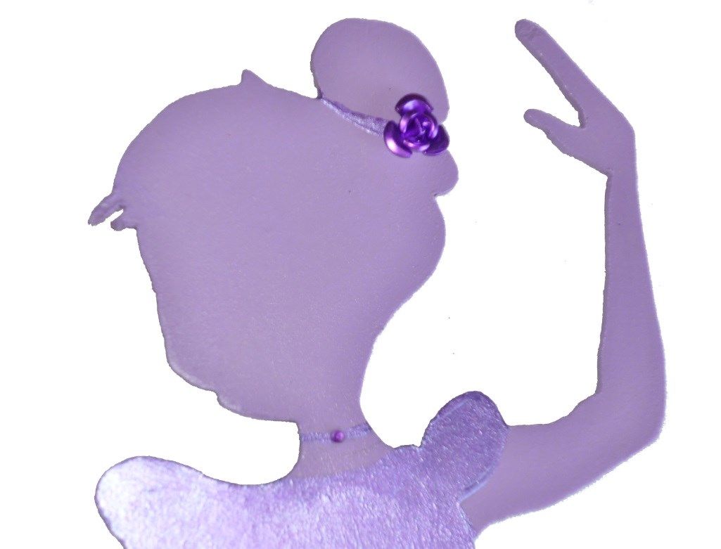 Trä vägg- eller dörrskylt modell : Star dancer 40x20 cm målning struktur, strass, rose i aluminium