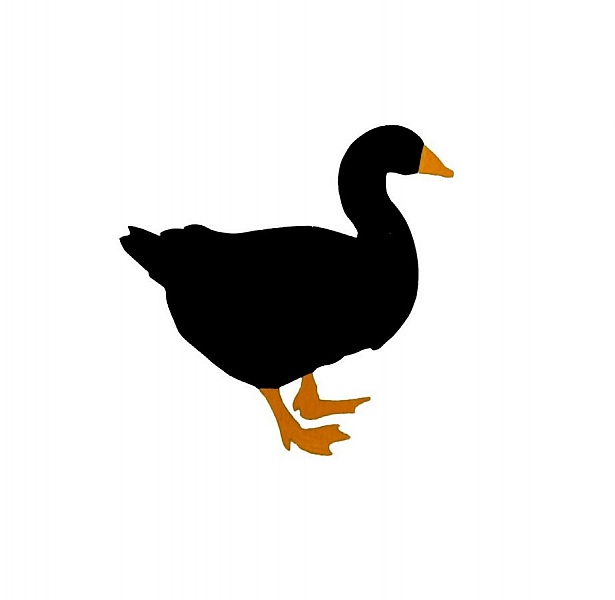 Skylt i tr&auml; f&ouml;r v&auml;gg eller d&ouml;rr modell: g&aring;s 27x28 cm