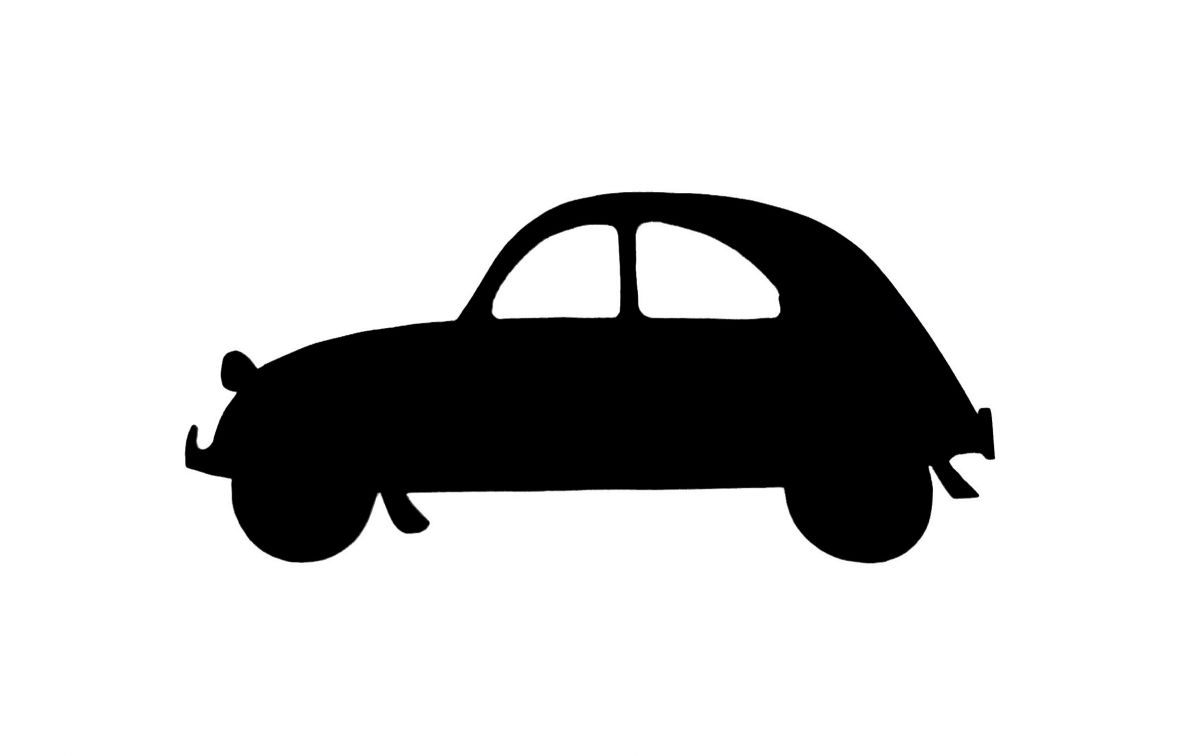 Träskylt för vägg eller dörr modell : Vagn två hästar 2 Cv 40X19 cm svart