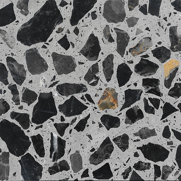 fj&auml;ril i sapiens, k&ouml;rsb&auml;r och bok med en touch av ebenholtsf&auml;rg p&aring; en bas i italiensk marmor Terrazzo f&ouml;r att placeras i en tr&auml;skulptur