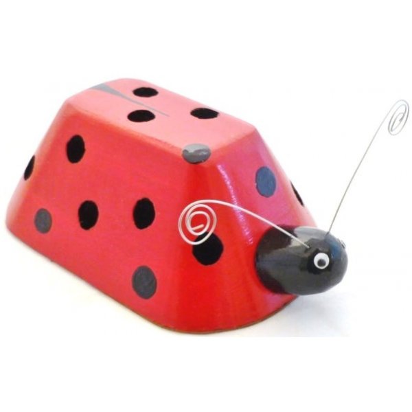 Klädhängare och pennkopp Ladybird och blad