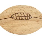Flasköppnare / flasköppnare i bokträ modell: rugbyboll