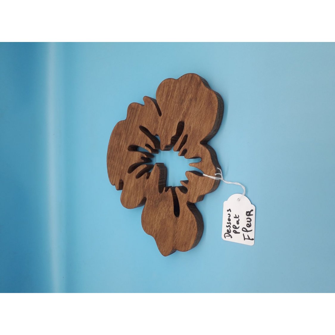 Fleur de pensée-baggett i massiv ek 15 mm tjockt