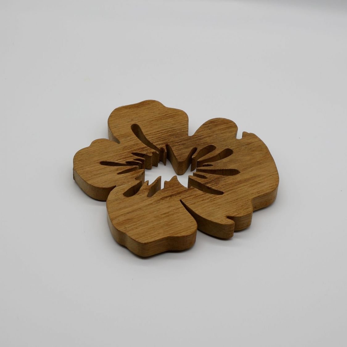 Fleur de pensée-baggett i massiv ek 15 mm tjockt