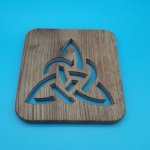 Trivet Celtic triangel i en fyrkant
