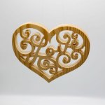Öppet hjärta med ordet LOVE utskuret