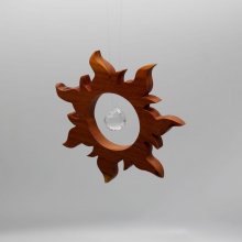 Noble Wooden Suncatcher att hänga med kristall sfär