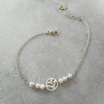 Armband med odlade pärlor och livets träd i silver 925