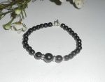 Armband med hematitstenar och silver 925