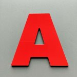 Färg på metallbokstäver ARIAL BLACK