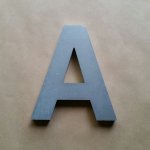 3D reliefbokstav i ARIAL zink