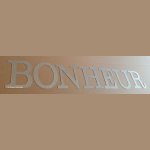 Dekorativ bokstav i zink BONHEUR 10 cm
