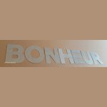 Dekorativ bokstav i zink BONHEUR 10 cm