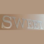 Zink dekorativa bokstav SWEET 20 cm