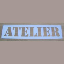 Stencil, metallbokstav zink ATELIER