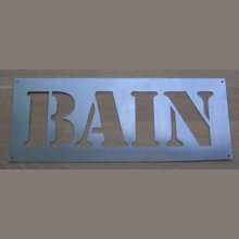 Deco stencil, metallbokstav zink BATH