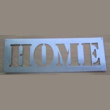 Dekorativ stencil, metallbokstav HOME