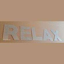 Dekorativ bokstav i zink RELAX 30 cm