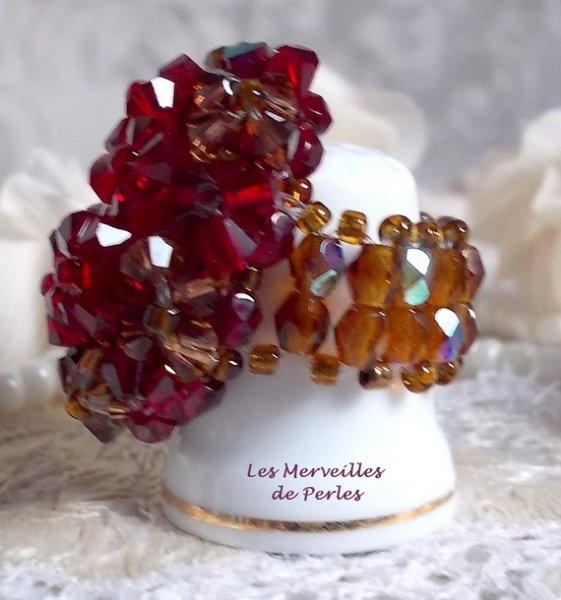 Vallmo ring med Swarovski kristallfacetter och spinnare
