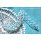 Crystal Blue armband med Swarovski-kristallfacetter och spinnare