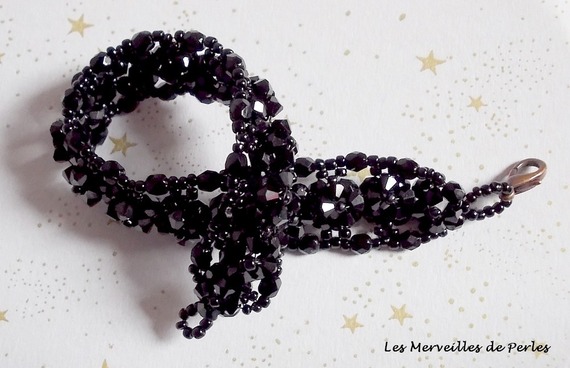 Starry Night Armband med facetter och Swarovski-kristaller