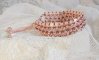 Rose Royale armband med rosa Tila pärlor, facetterade pärlor och Swarovski kristallpärlor