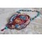 Bel'Art halsband med 1950 års hartscabochon, fröpärlor och Swarovski-kristallpärlor 