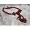 Rubby One halsband broderat med Swarovskikristaller och en keramisk cabochon