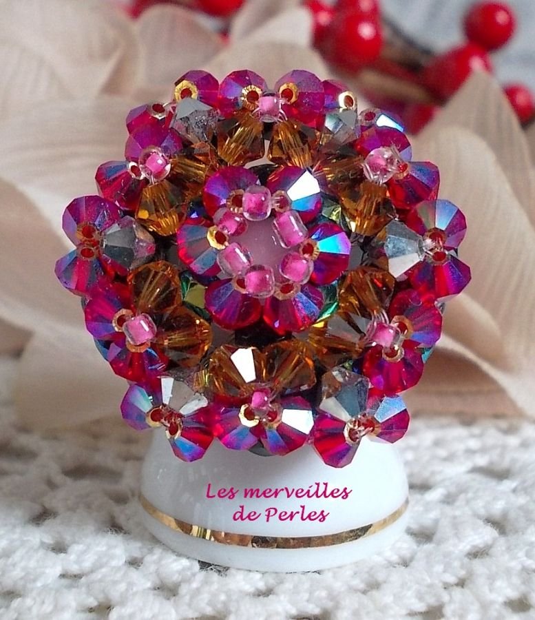 Désireless ring med Swarovski kristallfacetter och spinnare