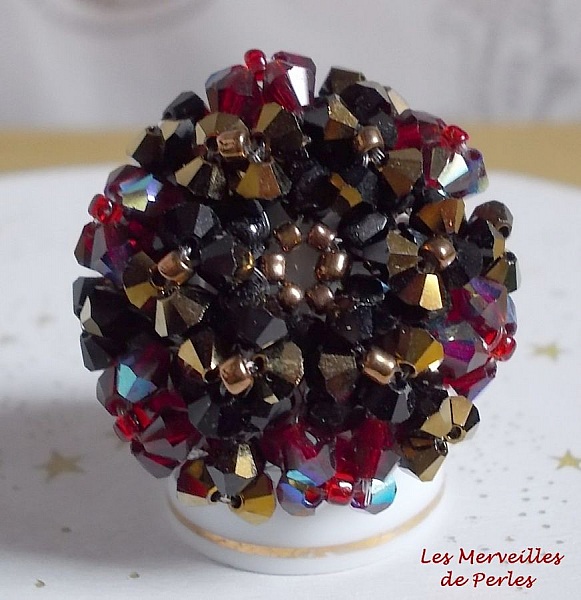 Fantasia-ring med facetter och snurrande toppar i Swarovski-kristall