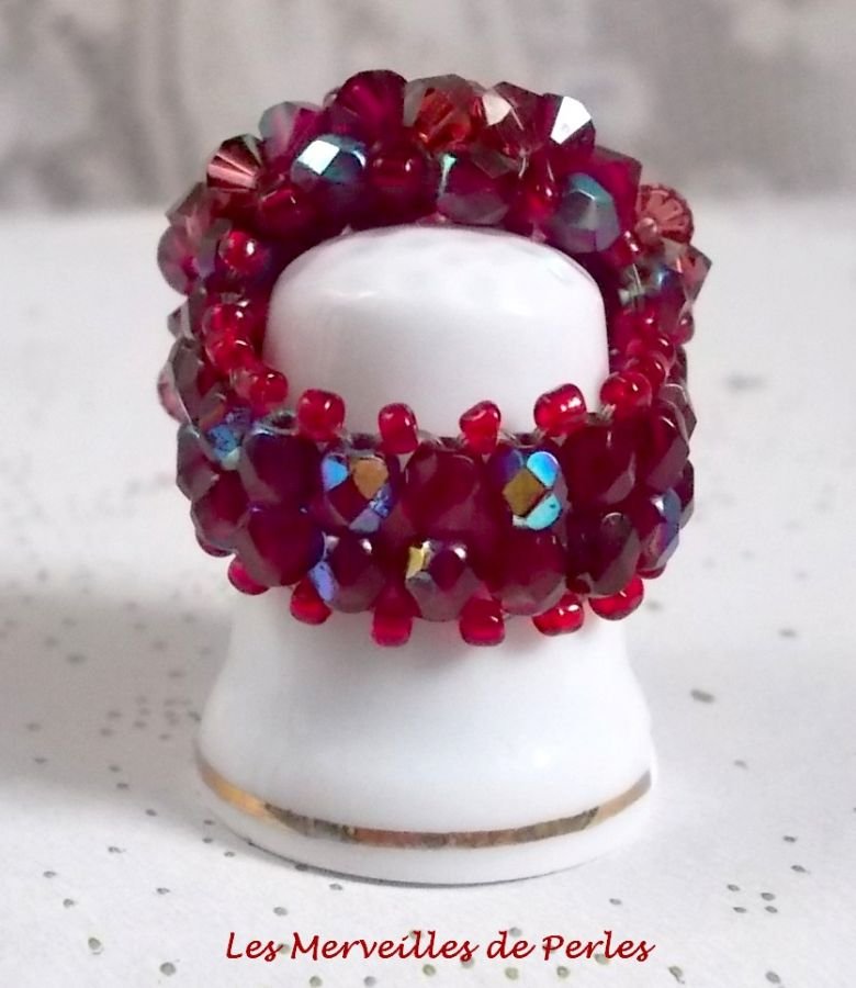 Orkidéring med Swarovski-kristallfacetter och spinnare