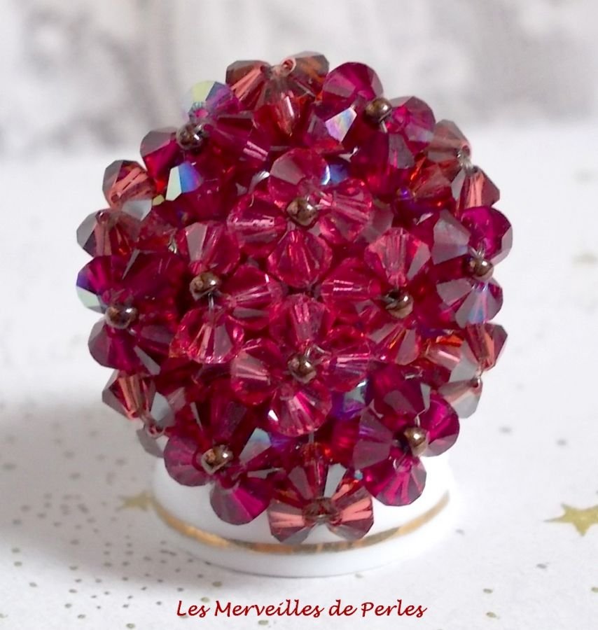 Orkidéring med Swarovski-kristallfacetter och spinnare