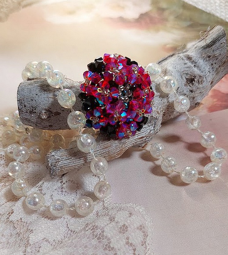 Elegance-ring med Swarovski-kristallfacetter och spinnare