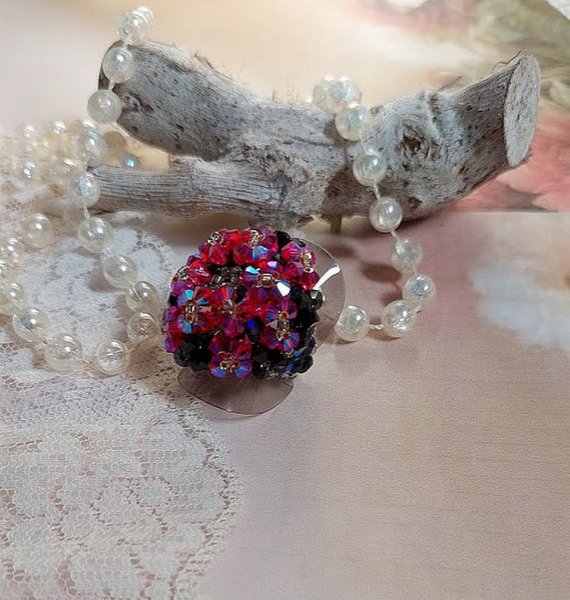 Elegance-ring med Swarovski-kristallfacetter och spinnare