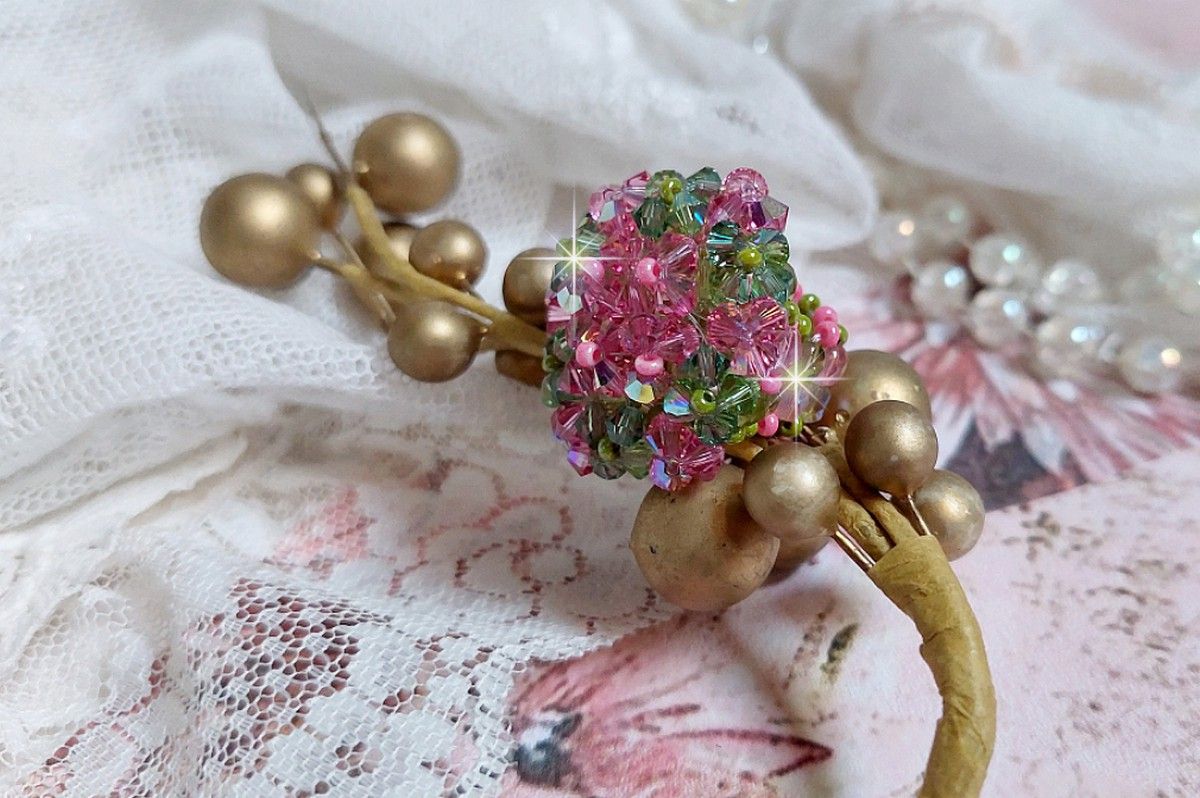 Miss Lady-ring med facetter och snurrande toppar i Swarovski-kristall