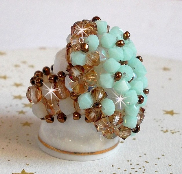 Vattenliljering med Swarovski-kristallfacetter och spinnare