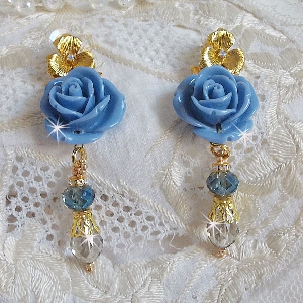 Bell'issim Pink Blue Bearded Boards skapad med Swarovski kristaller och Bohemian Crystal