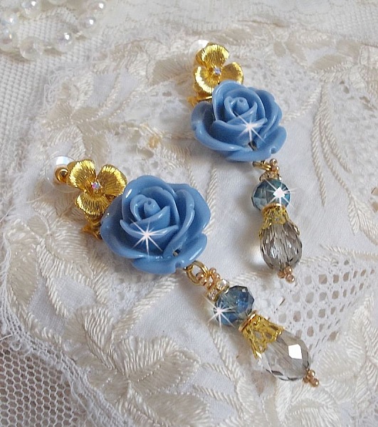 Bell'issim Pink Blue Bearded Boards skapad med Swarovski kristaller och Bohemian Crystal