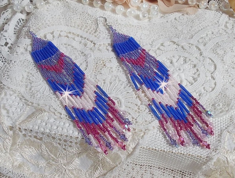 BO Constellation med Swarovski kristaller, Miyuki p&auml;rlor och Tubes