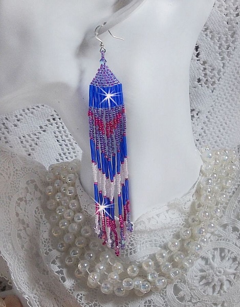 BO Constellation med Swarovski kristaller, Miyuki p&auml;rlor och Tubes