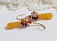 BO Dolce Vita en Jaune cr&eacute;&eacute;es avec pierres de gemme, crochets d&rsquo;oreilles argent 925 dor&eacute;