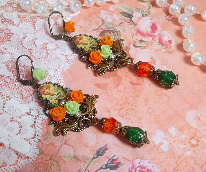 BO Fairy Aloes Pumpkin skapad med cabochoner av f&ouml;rstoringsglas, rosor av harts och kristaller.