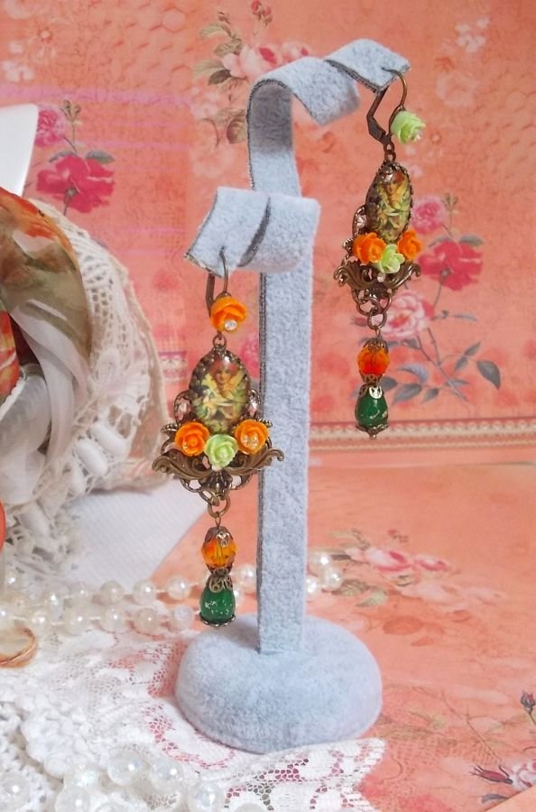 BO Fairy Aloes Pumpkin skapad med cabochoner av förstoringsglas, rosor av harts och kristaller.