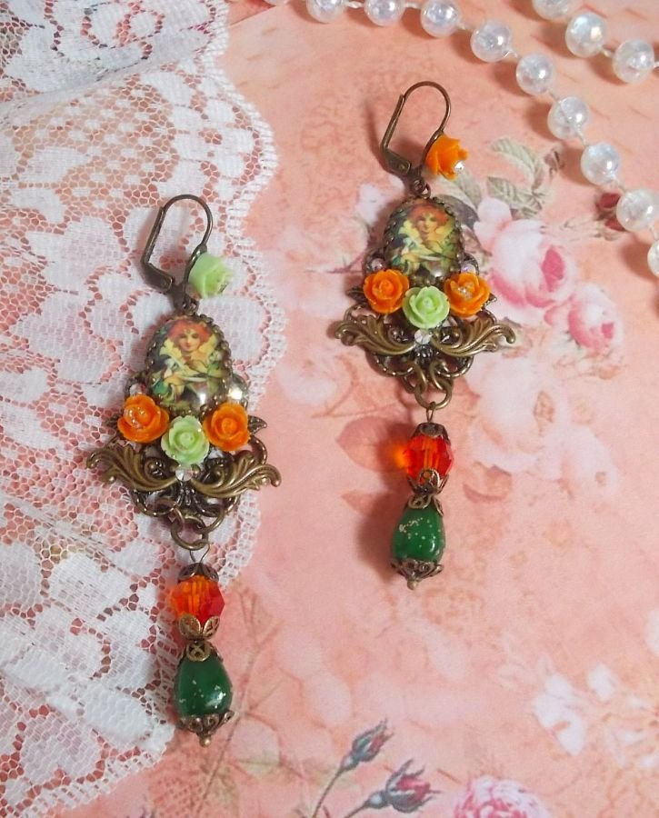 BO Fairy Aloes Pumpkin skapad med cabochoner av förstoringsglas, rosor av harts och kristaller.